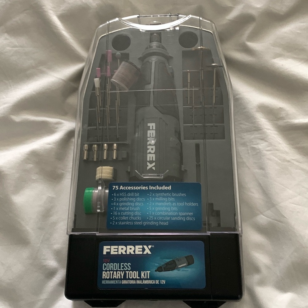 NEW Ferrex Cordless Rotary Tool Kit
